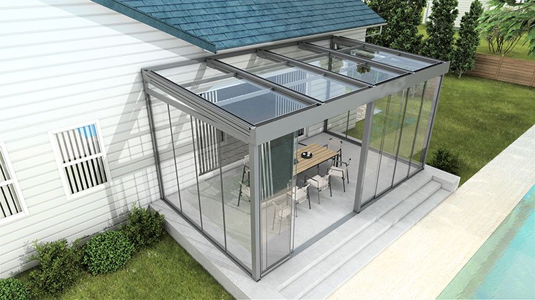 SR-01 Infinity Fold Single Glass Glazed Wall
