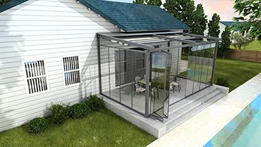 LT-01 Infinity Fold Single Glass Glazed Wall